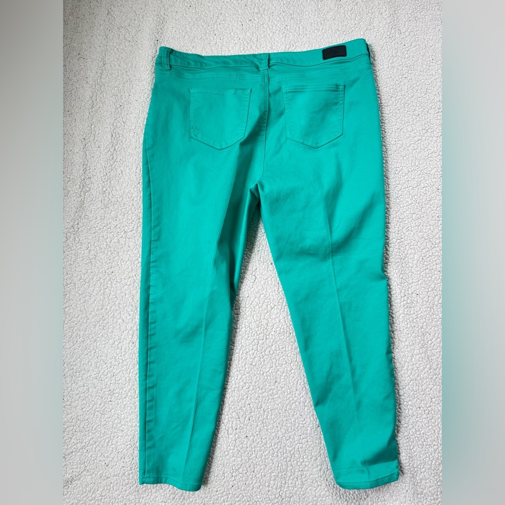 Talbots size 22w Vibrant Teal Green Stretchy Jeans - Picture 6 of 7